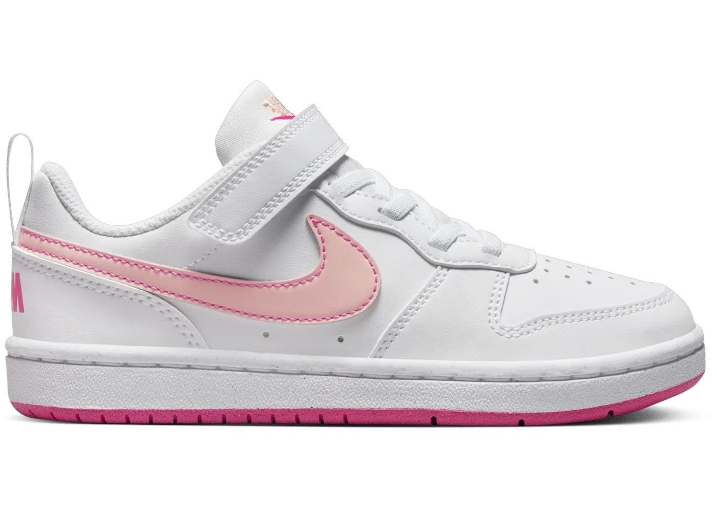 Детские кроссовки с низким силуэтом Nike Court Borough Low Recraft Nike, White/Pinksicle/Arctic Orange