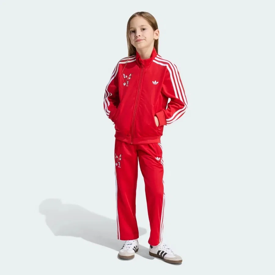 Детский спортивный комплект из футера с молнией и принтом Firebird Disney adidas, Красный — фото 3