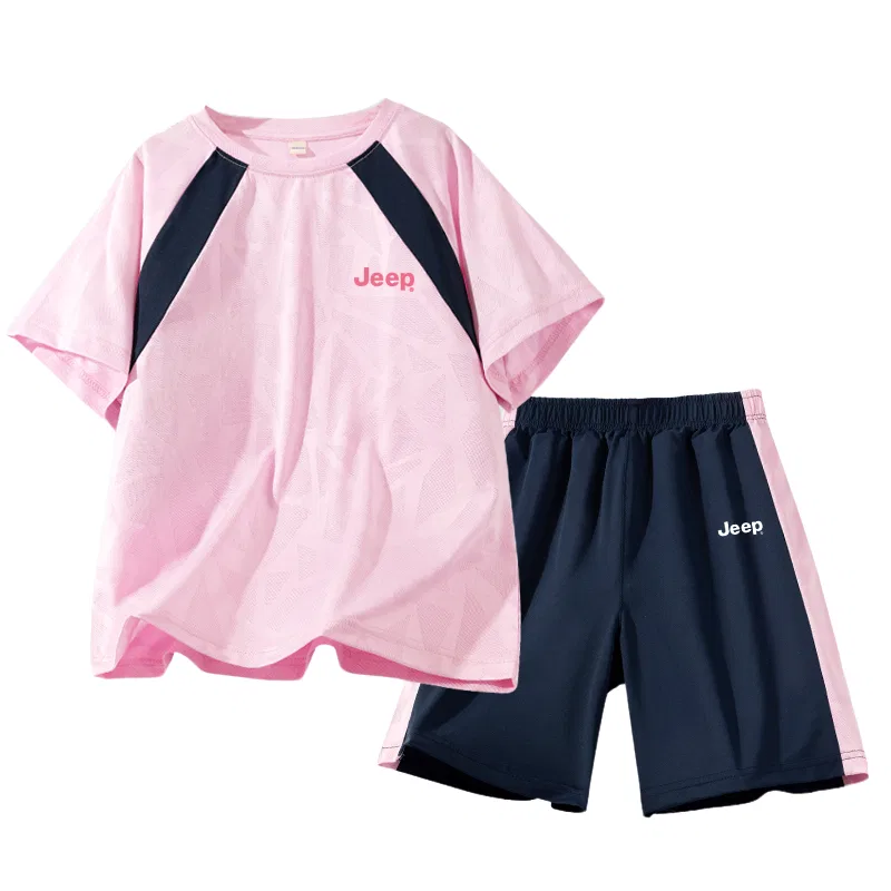 Детский комплект спортивных костюмов с логотипом, Jeep, Pink/E Pink Logo Silicone K+E White Logo Silicone K