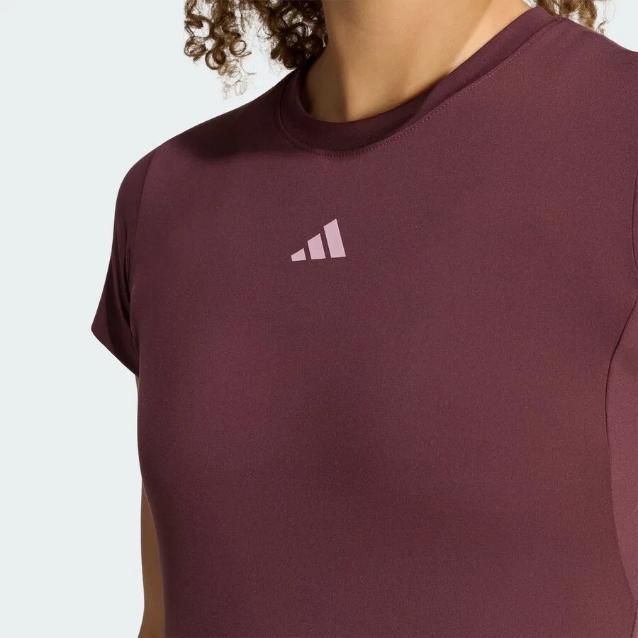 Спортивная футболка ADIDAS PERFORMANCE Performance Shirt 'Studio' винно-красного цвета — фото 3