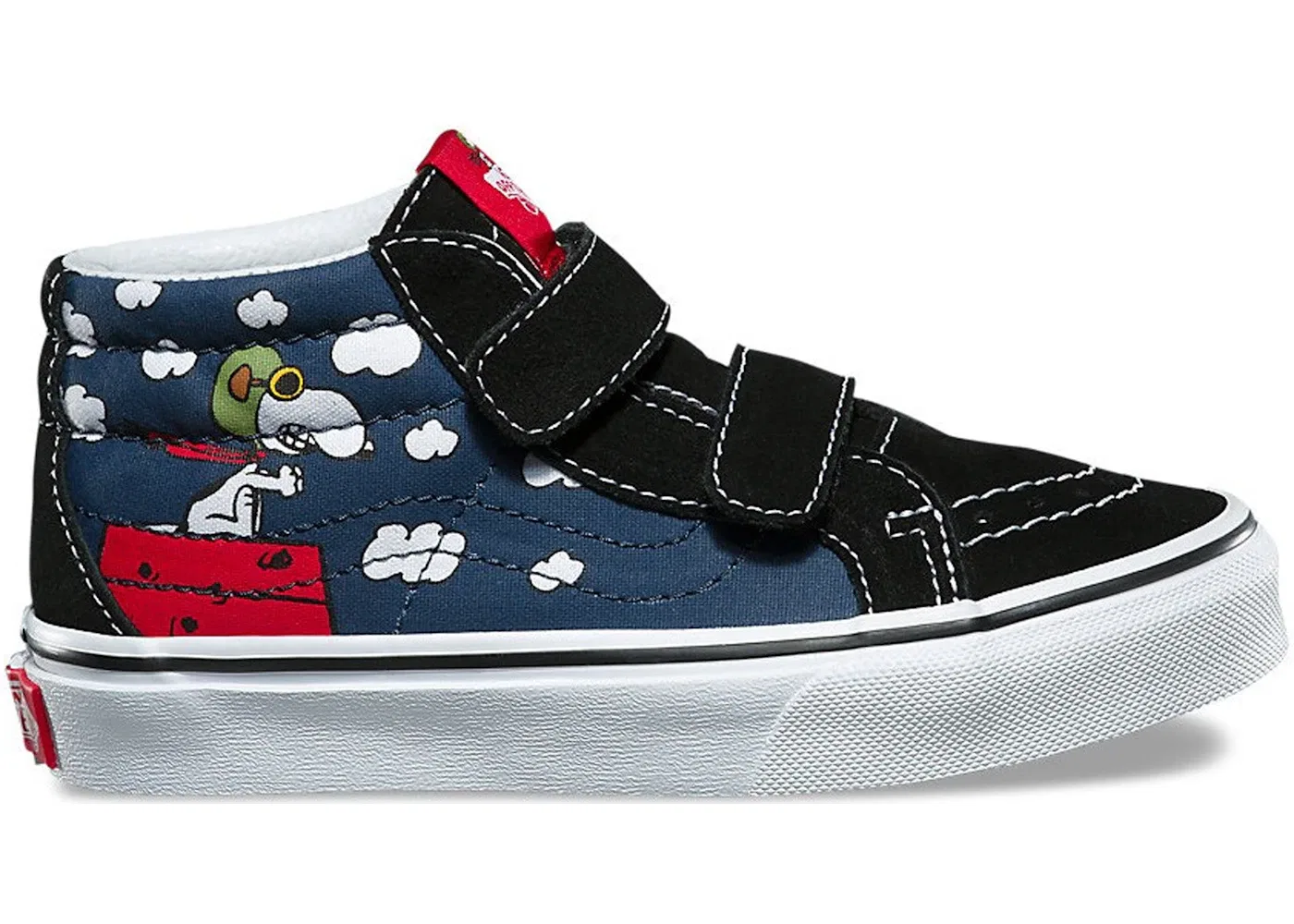 Детские кроссовки Lifestyle с принтом Peanuts Flying Ace Vans Sk8-Mid, Dress Blues