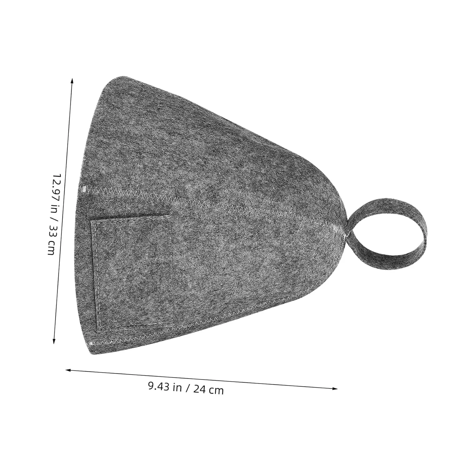 Набор шапочек для сауны из войлока, Beavorty, 8 шт, 33x24x0.5 см, Серо-белый — фото 2