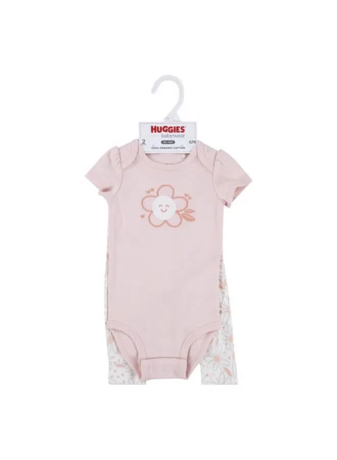 Боди-комбинезон с штанами Huggies, персиковый — фото 3
