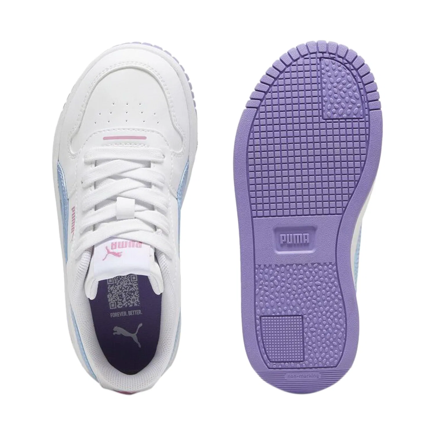 Детские кроссовки с платформой Puma Carina Street Bouncy Sky PS, Puma, Weiß — фото 4