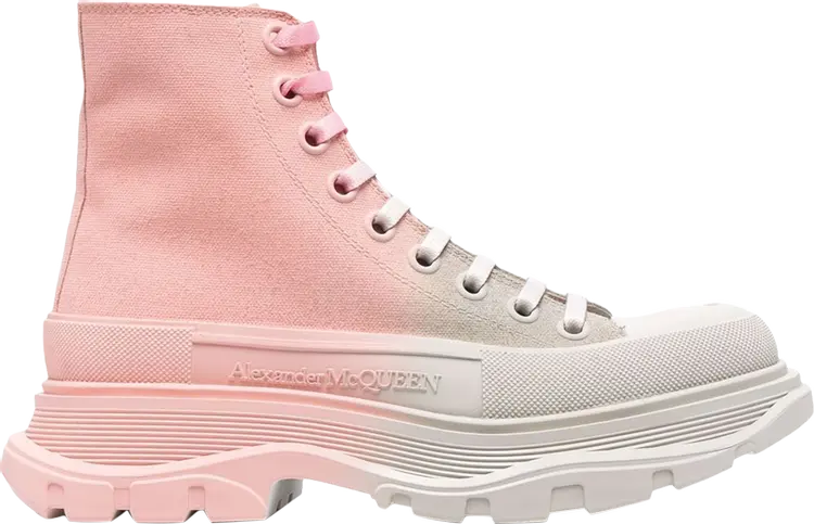 Кроссовки Alexander McQueen Wmns Tread Slick Boots Pink Grey Gradient, розовый