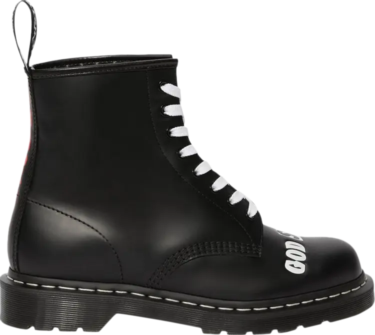 Ботинки мужские Dr. Martens x Sex Pistols с надписью на носке, черный