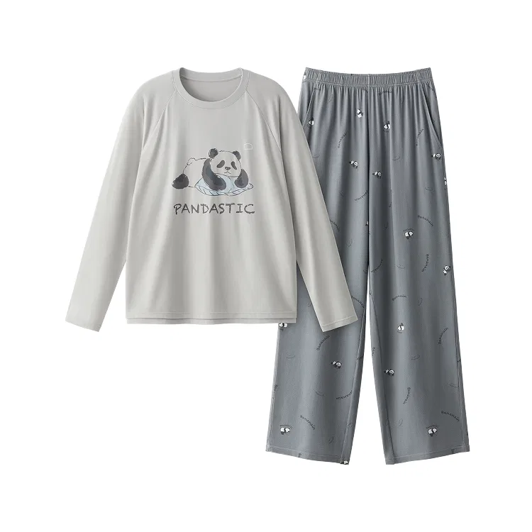 Детский комплект пижам BANANA IN, Cloud Gray Giant Panda