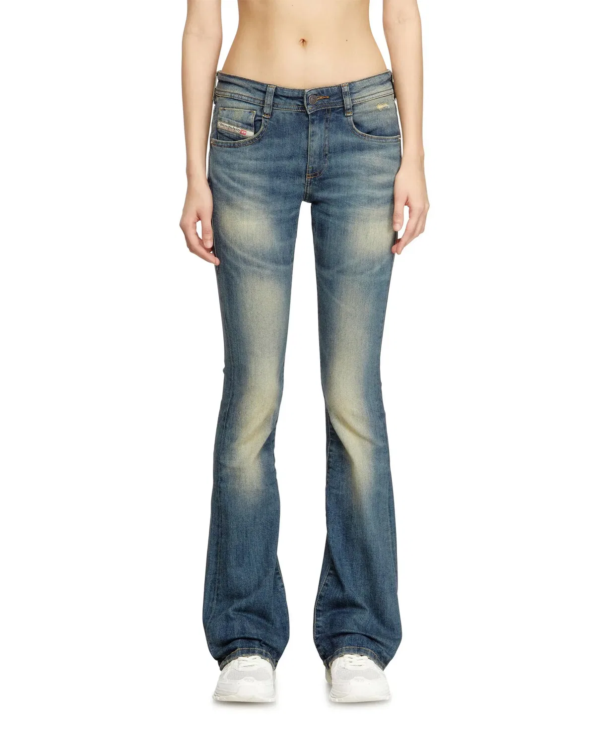 Женские джинсы прямого кроя с заниженной талией Diesel, Azul