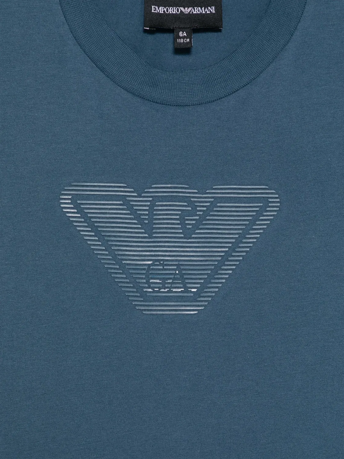 Emporio Armani Футболка из 100% хлопка синего цвета для мальчиков — фото 2