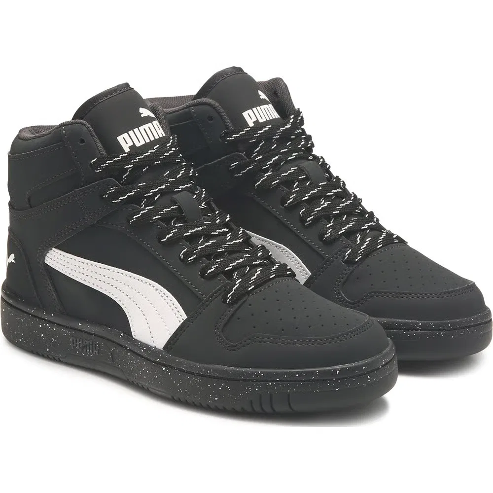 Детские высокие кроссовки Puma, Black/White