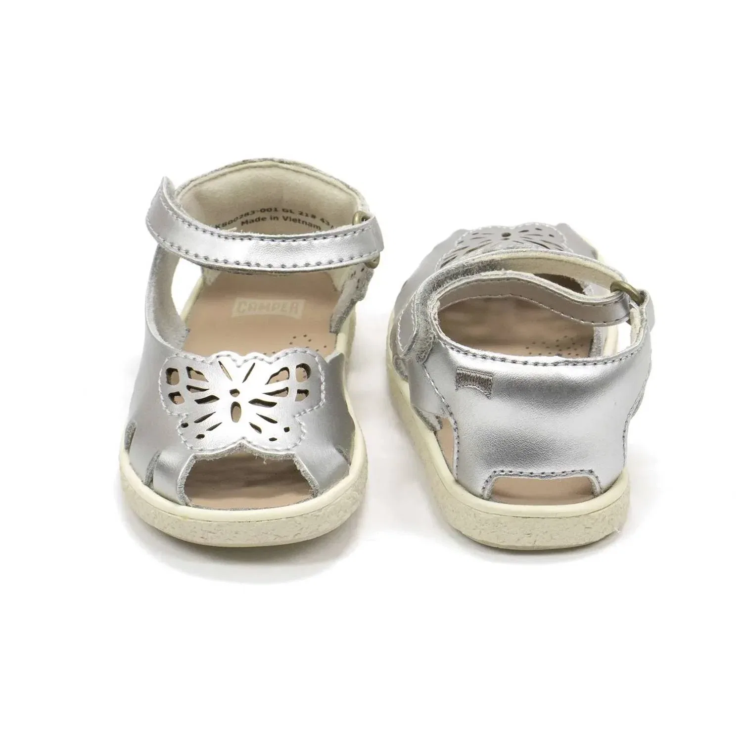 Детские сандалии с застежкой Toddler Twins Sandals Camper, Silver — фото 3