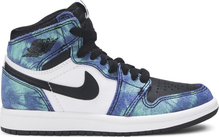 

Кроссовки Air Jordan 1 Retro High OG PS Tie-Dye, зеленый, Зеленый;серый, Кроссовки Air Jordan 1 Retro High OG PS Tie-Dye, зеленый