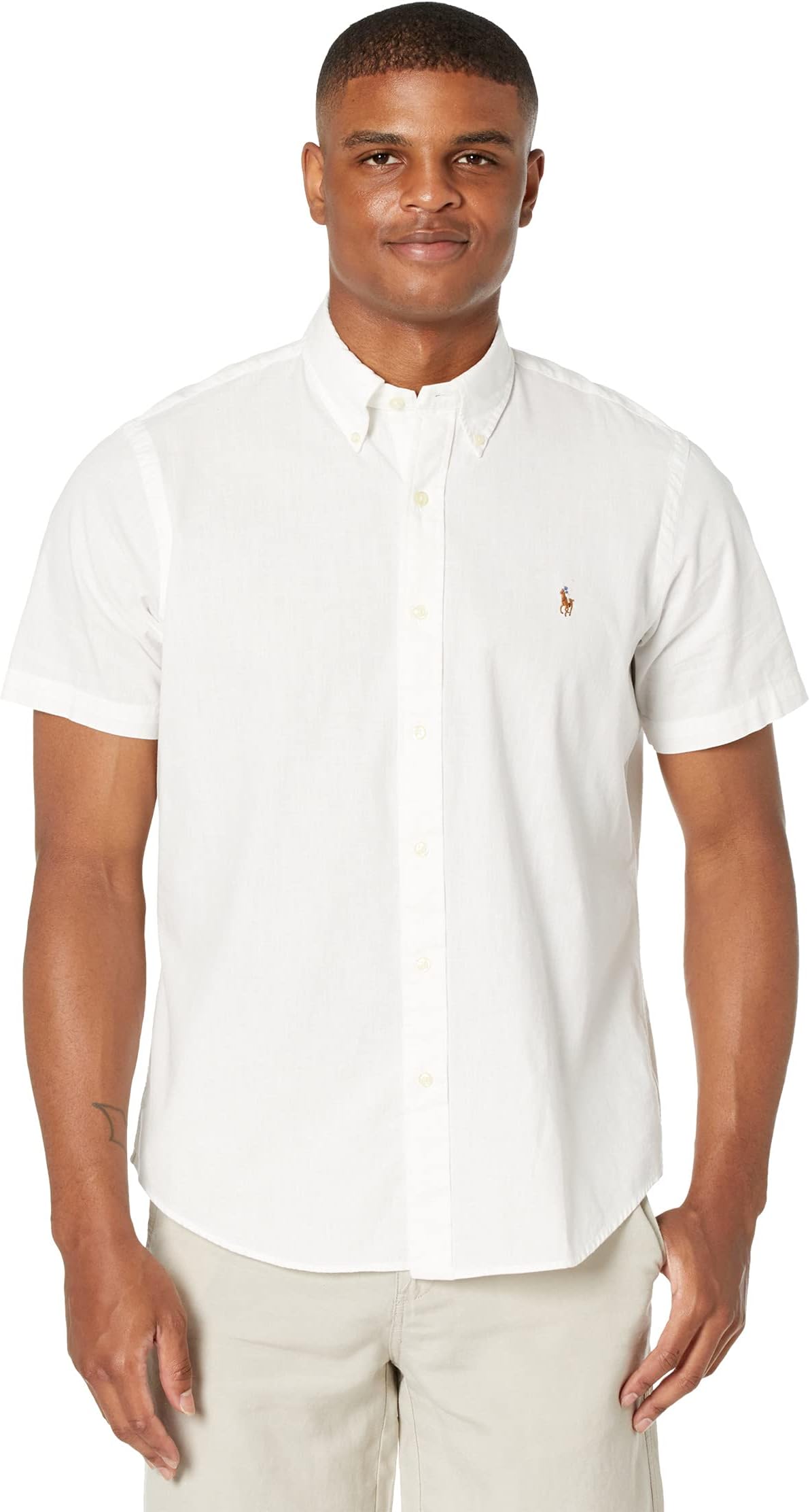 

Рубашка Polo Ralph Lauren Classic Fit Chambray Shirt, белый