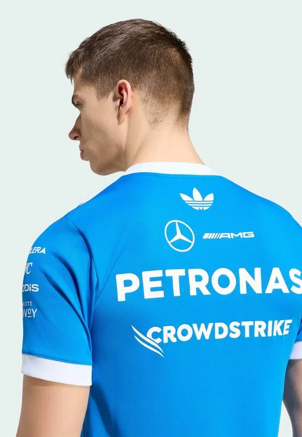 Футболка Adidas Performance, белый/синий — фото 4