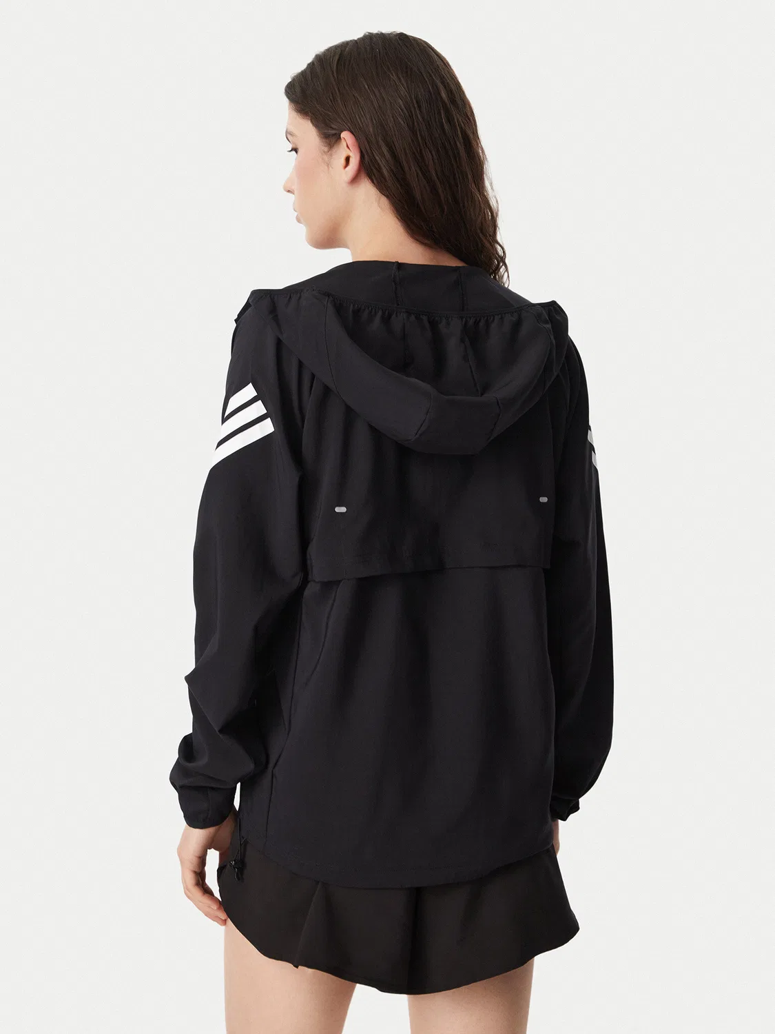 Женская демисезонная куртка стандартного кроя Running Adidas, черный — фото 3