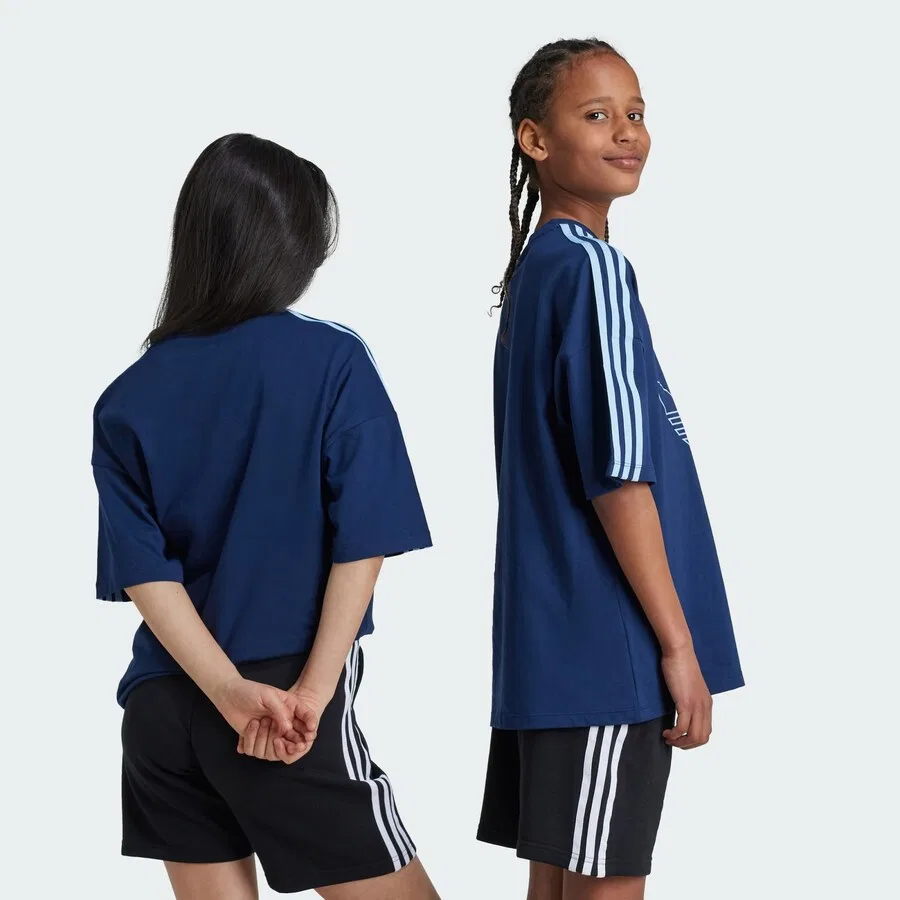 Футболка ADIDAS ORIGINALS 'Adibreak' темно-синего и светло-голубого цвета — фото 4