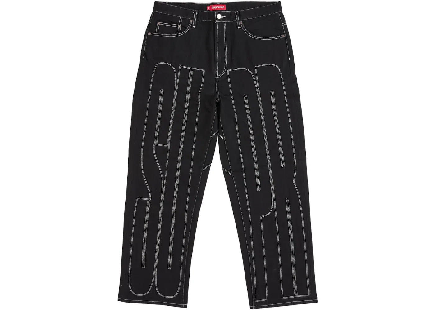 Мужские джинсы свободного кроя Supreme, Black