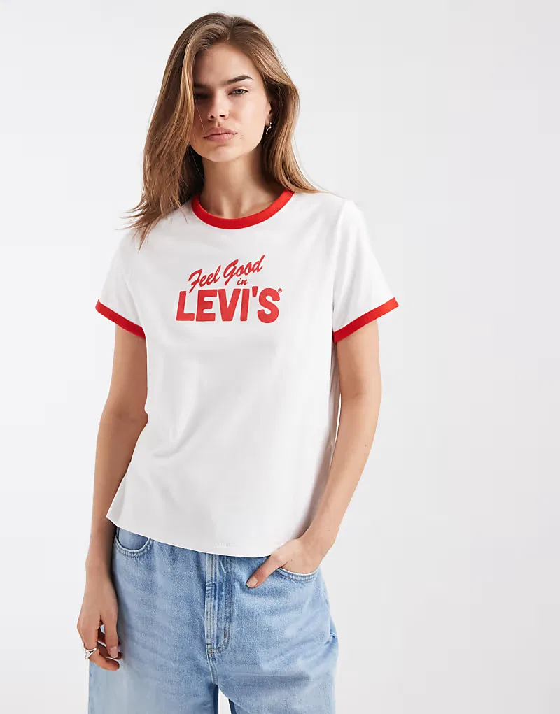 Футболка ringer с графикой Favourite Levi's, белый