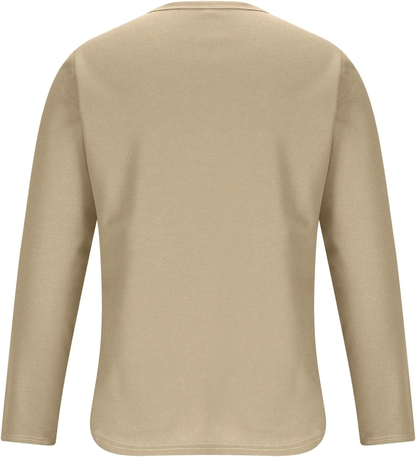 Мужская футболка с V-образным вырезом длинным рукавом Regular Fit, Khaki — фото 4