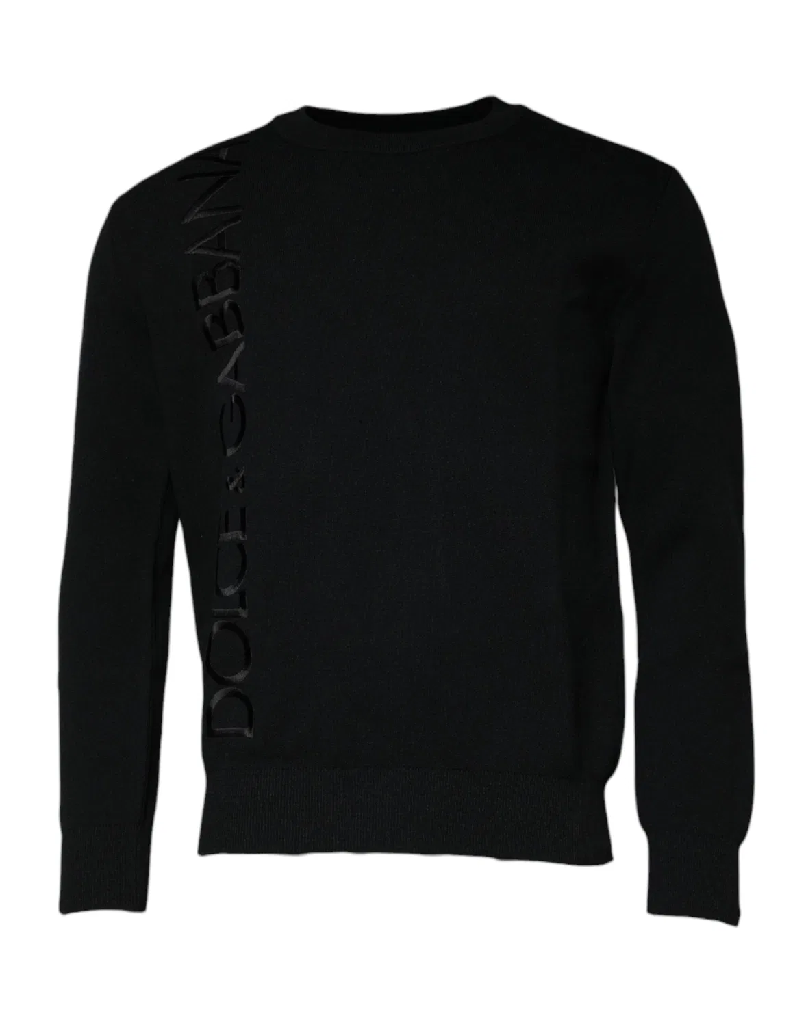Мужской пуловер с вышитым логотипом Long Sleeve Sweater Dolce & Gabbana, Black
