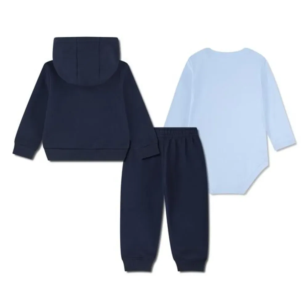 Комплект из флисовой кофты и брюк Lacoste Kids, синий — фото 2