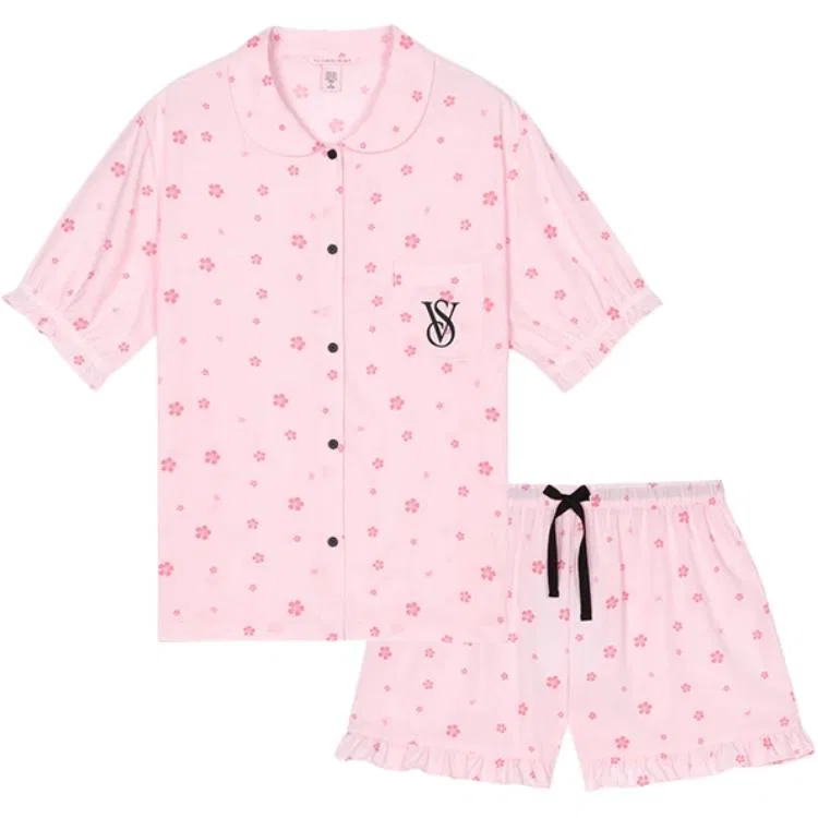 Женский комплект пижамы с принтом Bubbles Cherry Blossom Victoria's Secret, Pink