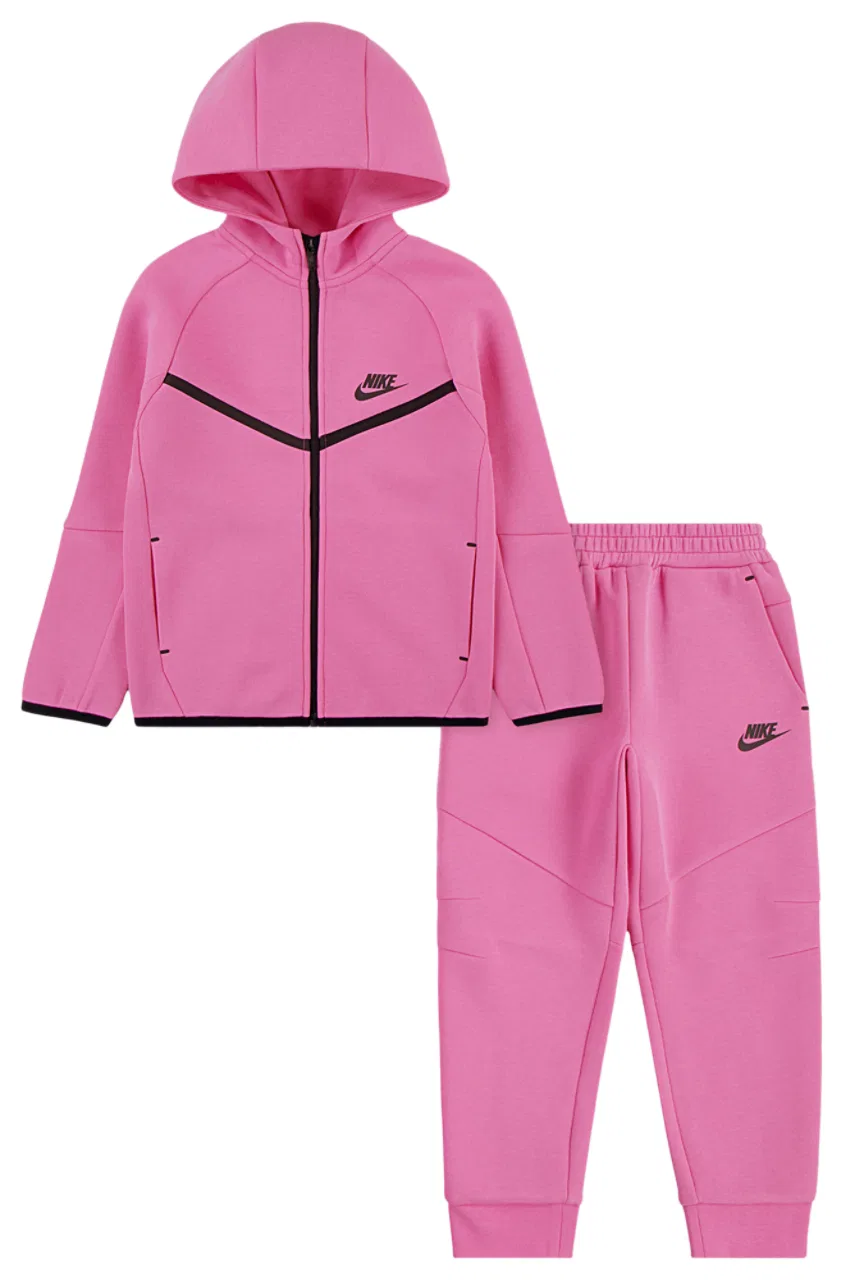 Детский спортивный костюм Tech Fleece Full-Zip Set Nike, цвет Playful Pink/Black