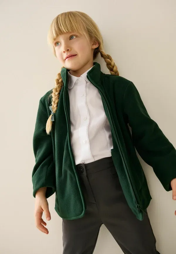 Флисовая кофта на молнии, флис, Fleece jacket Next, green, зеленый — фото 4