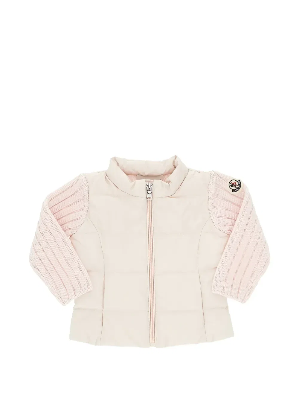 Стеганый кардиган с панелями MONCLER, розовый