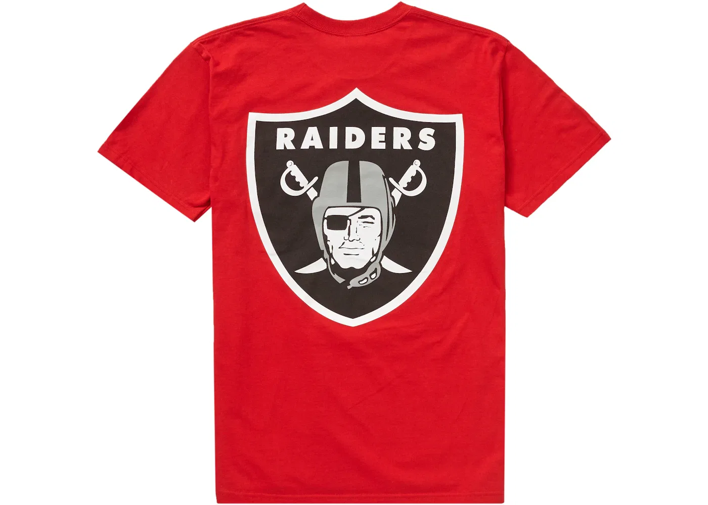 Мужская футболка с нагрудным карманом Supreme x NFL/Raiders Pocket Tee, Red — фото 2