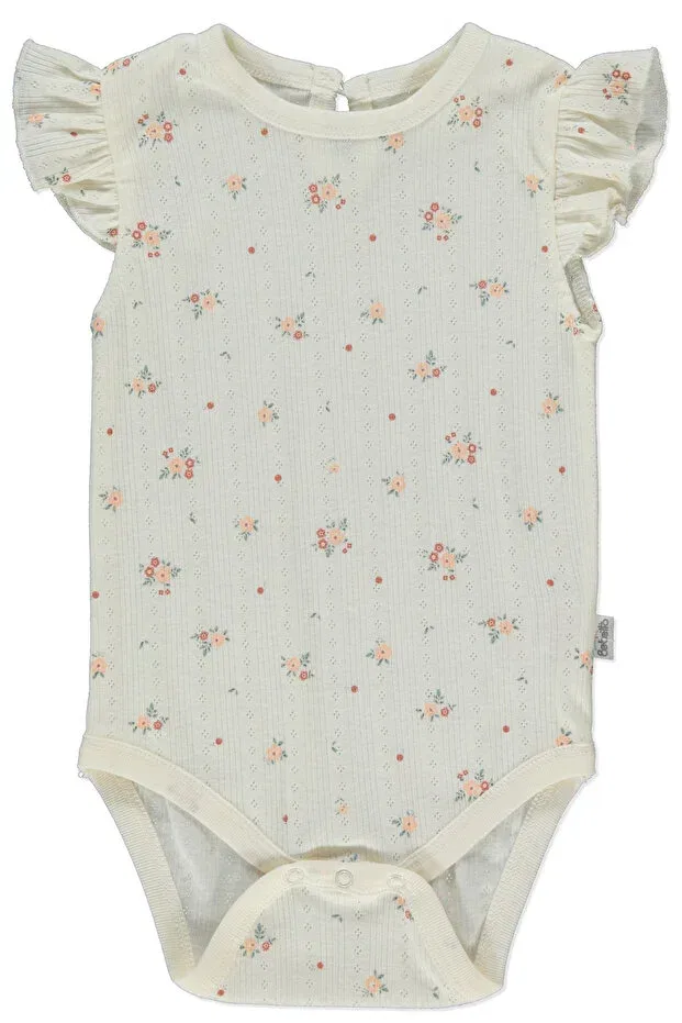 Детское боди для новорожденных ажурное с коротким рукавом Bebetto, Pink