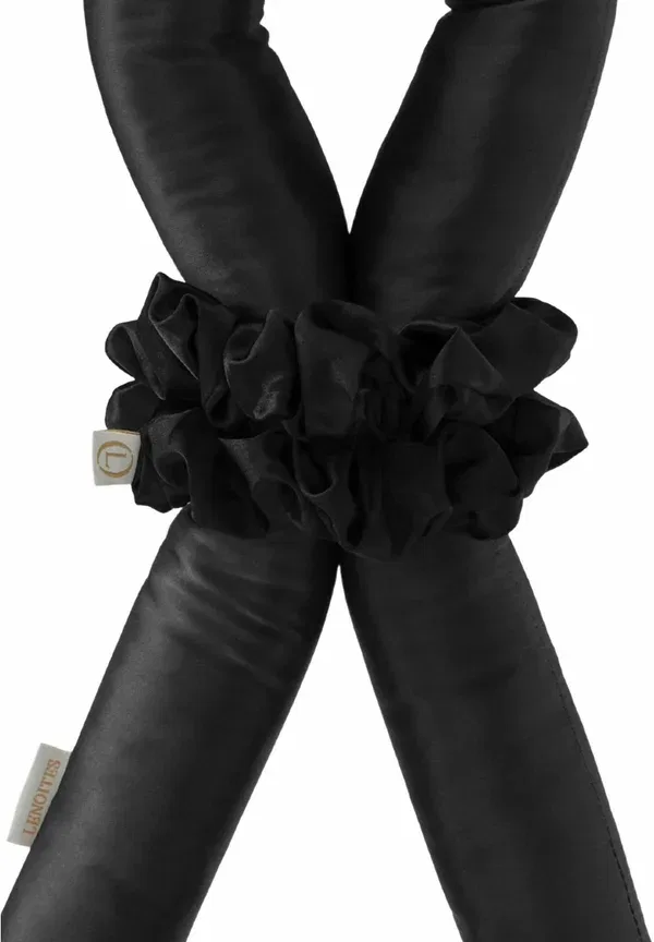 Набор для безнагревной укладки Mulberrysilk large - rollers & heatless curlers, 100% шелк, Lenoites, Black — фото 2