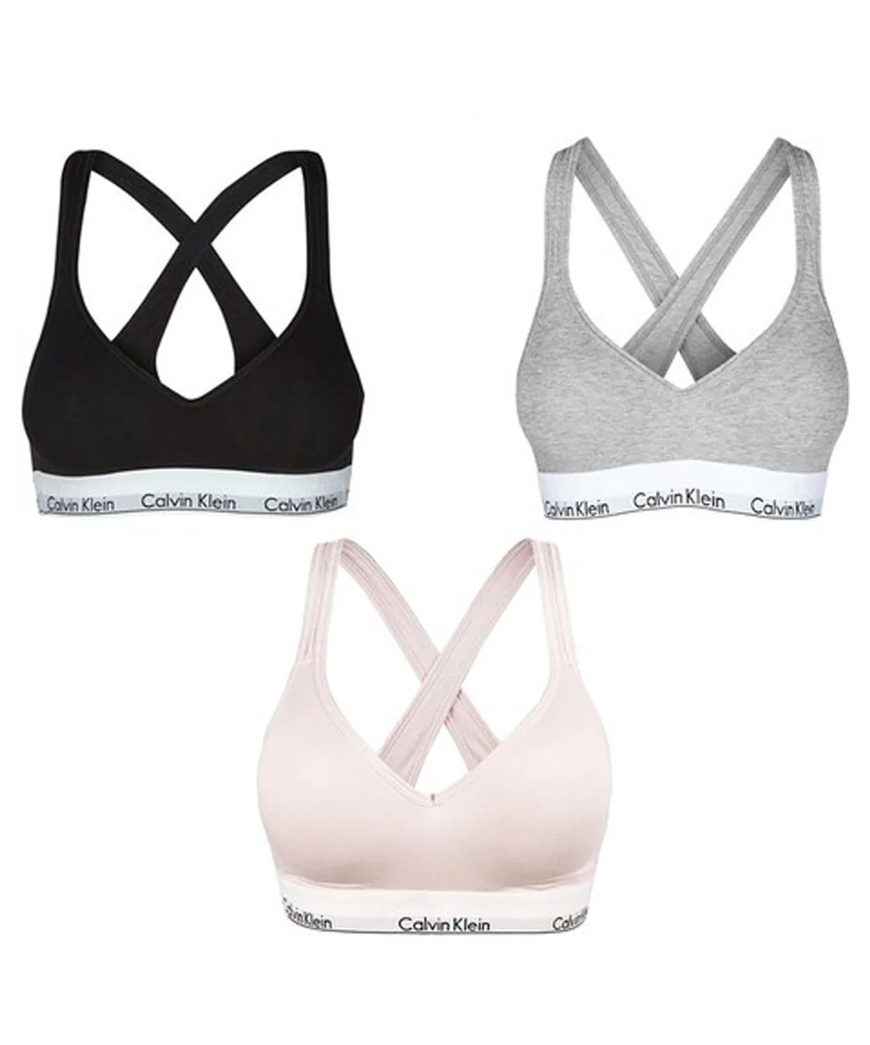 Женский бюстгальтер-бралетт без косточек с хлопком Calvin Klein, Black — фото 2