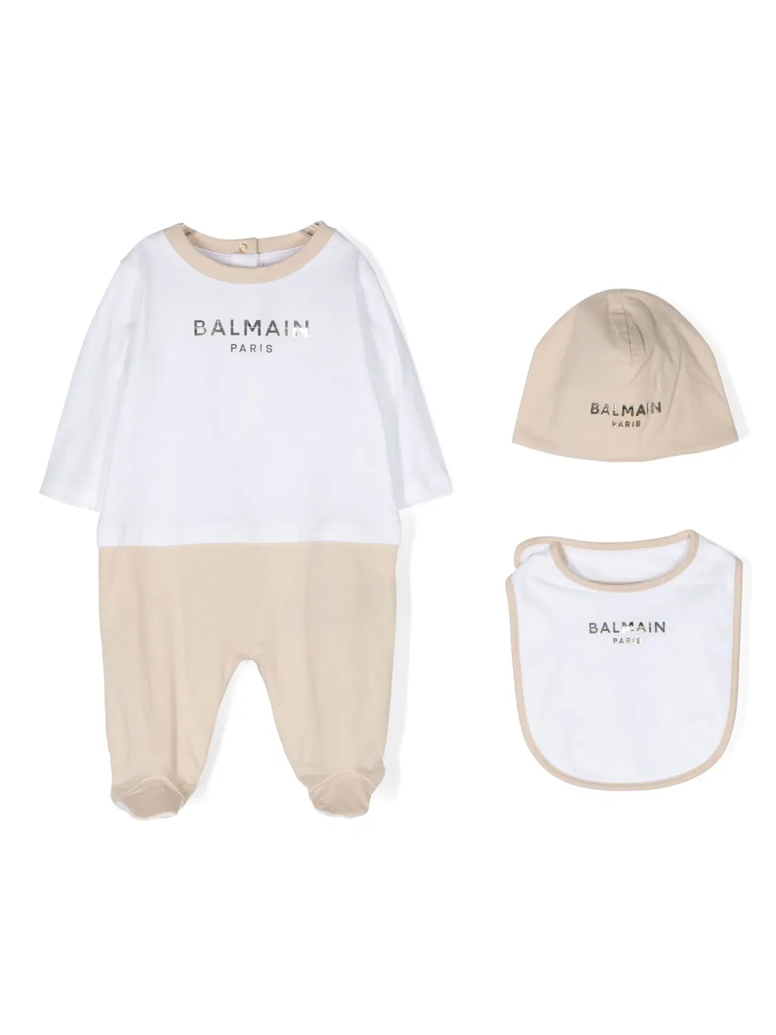 Пижама с аппликацией логотипа Balmain, белый