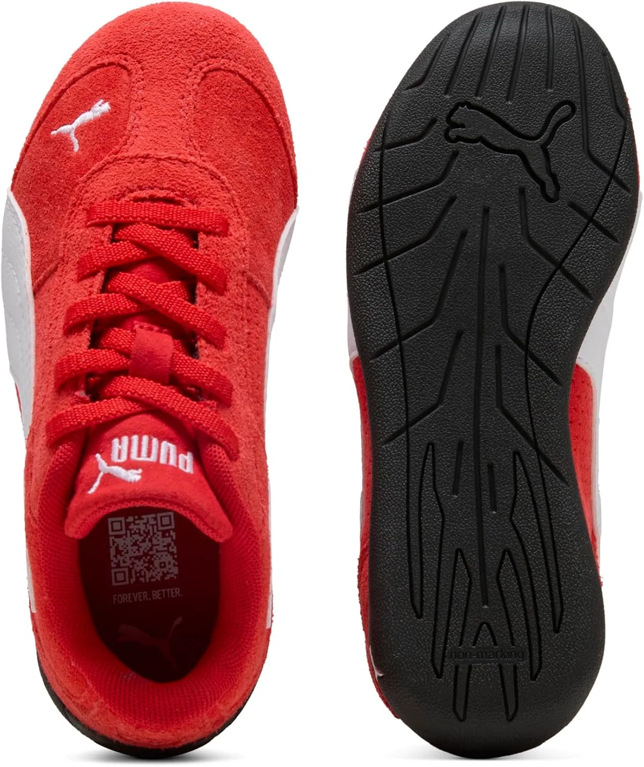 Детские кроссовки с альтернативной застежкой Replicatch PUMA, Puma Red-Puma White — фото 4