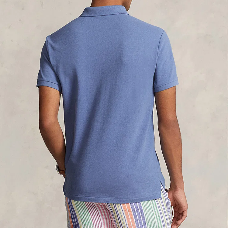 Поло мужское, классическая модель, Polo Ralph Lauren, Blue — фото 4