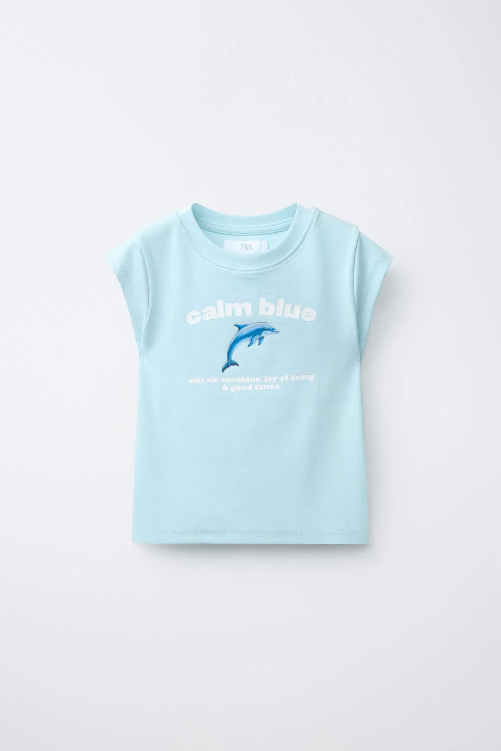 Футболка с животным принтом ZARA, Blue