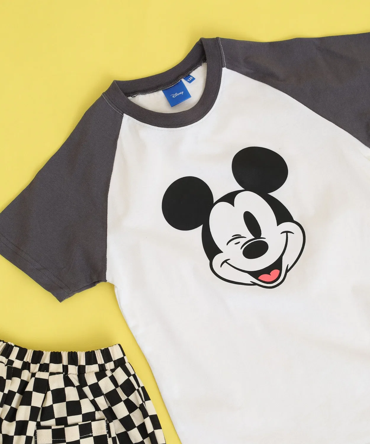 Детская футболка с принтом Mickey Mouse, с длинным рукавомMICKEY MOUSE, Белый