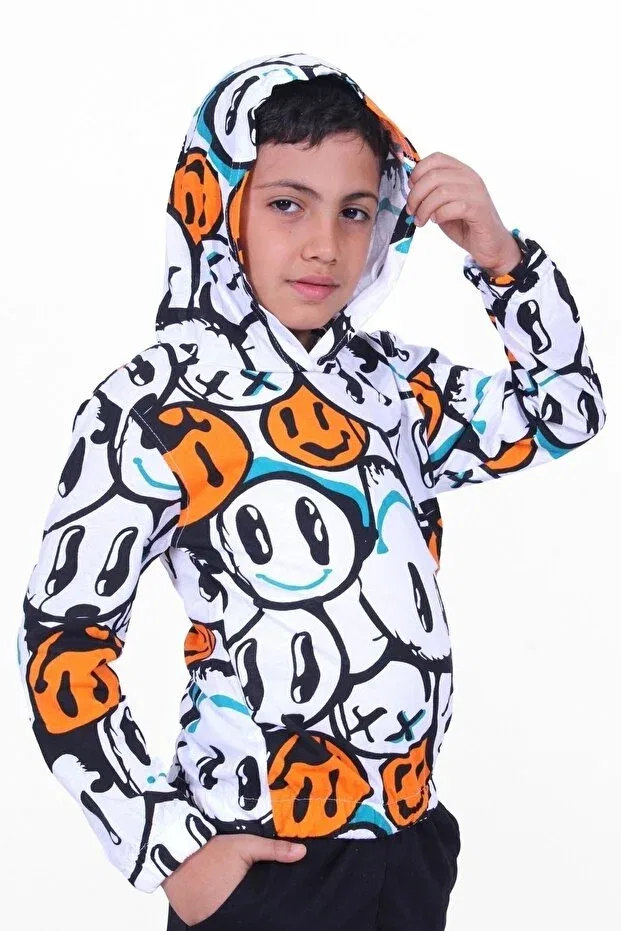 Детское худи с принтом для девочек Panio Kids, Orange — фото 3