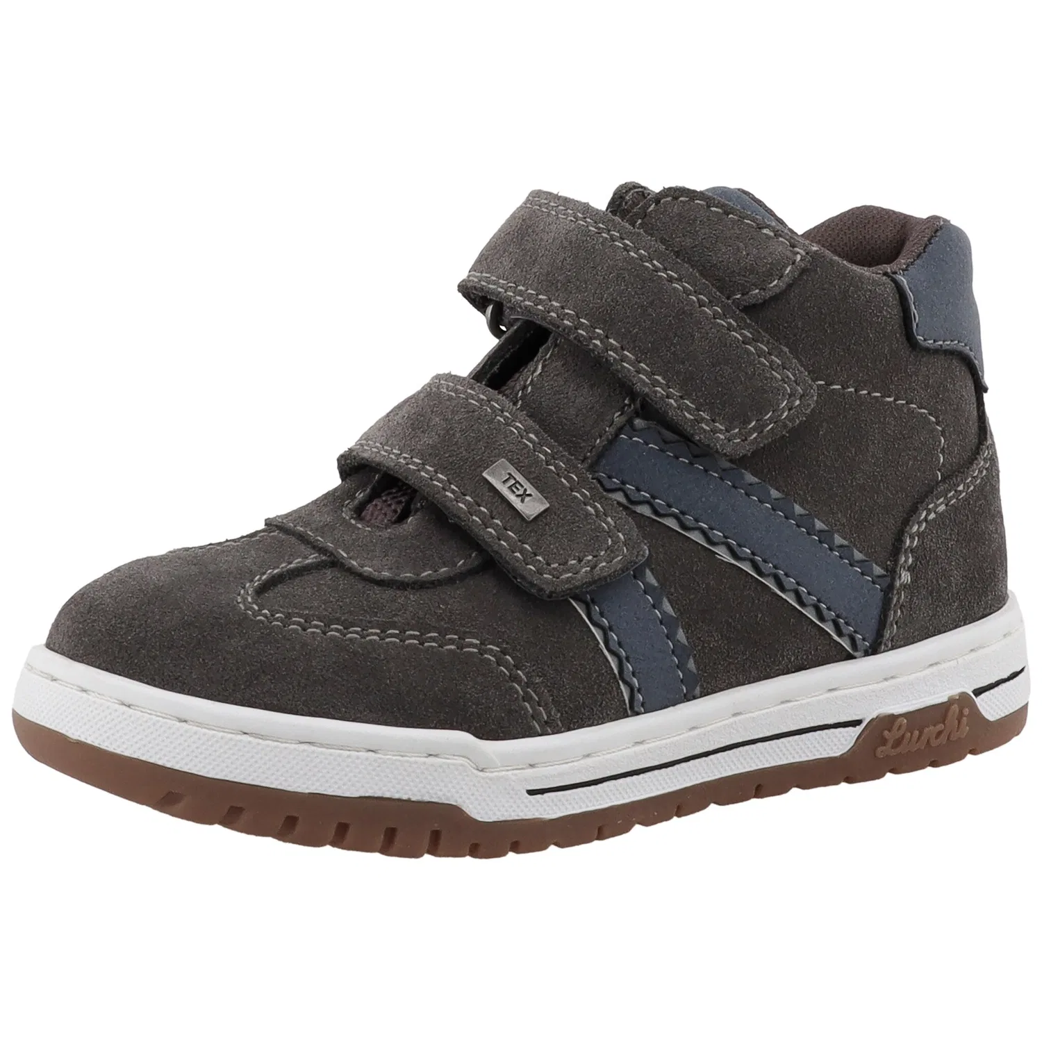 Детские кожаные ботинки-кроссовки с системой TEX Lurchi, Dark Brown-Blue