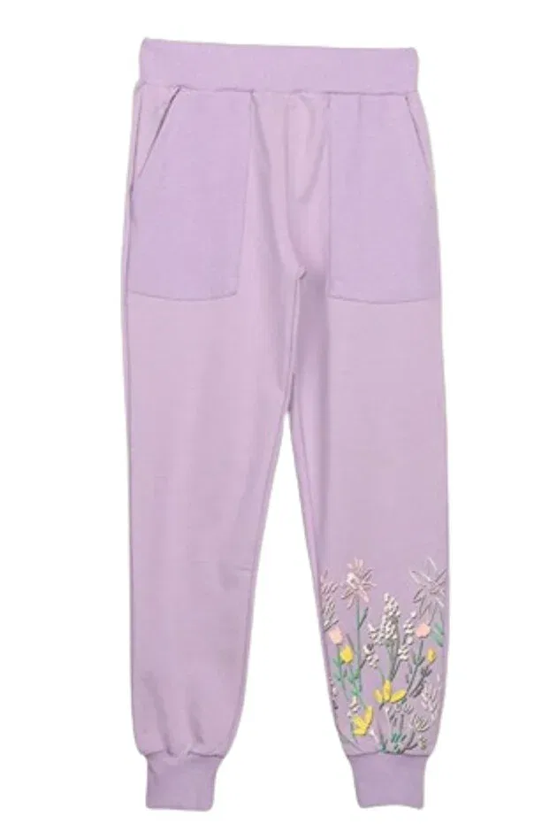 Детский спортивный костюм для девочек с флоральным принтом Girl's gardens text Irem Çocuk Giyim, Lilac — фото 3