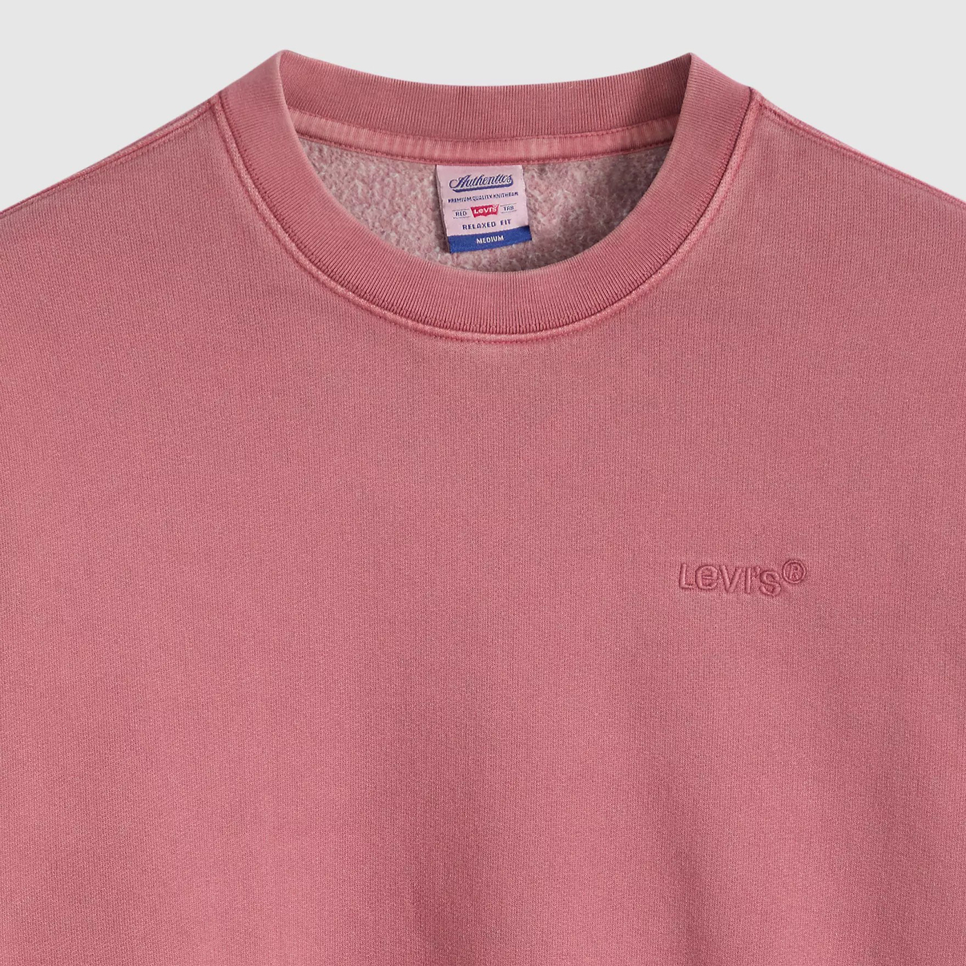 Свитшот Levi's Authentic Crewneck Garment Dye, красный — фото 2