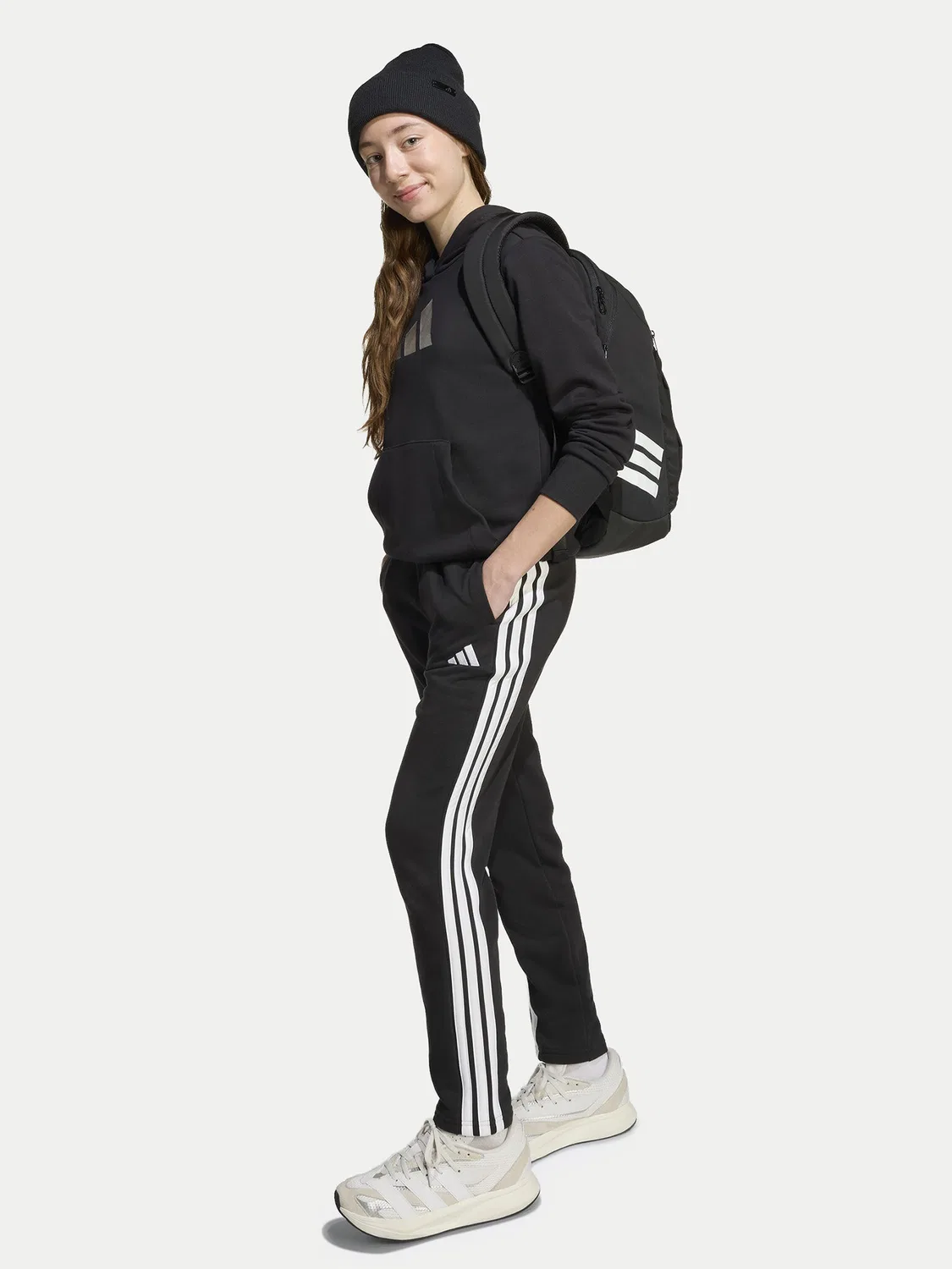 Толстовка стандартного кроя для девочки Glam Graphic Adidas, черный — фото 2