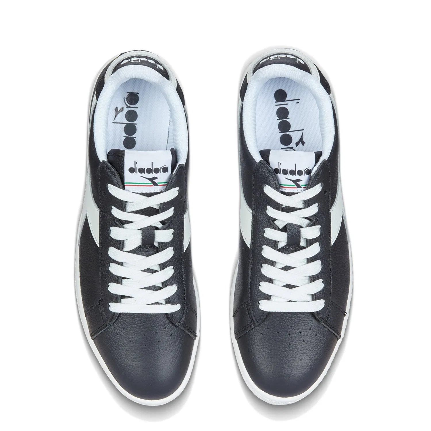 Детские кроссовки на шнуровке Game L Low Diadora, Black White — фото 3