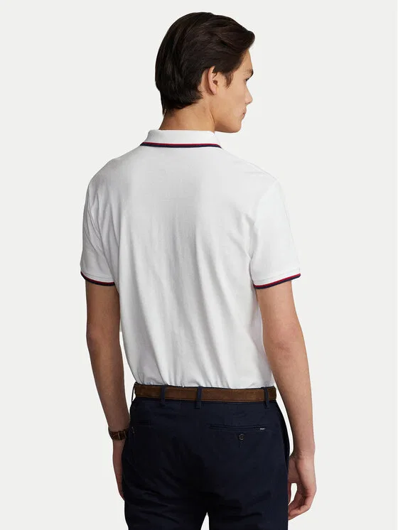 Поло slim fit Classics Polo Ralph Lauren, белый — фото 3