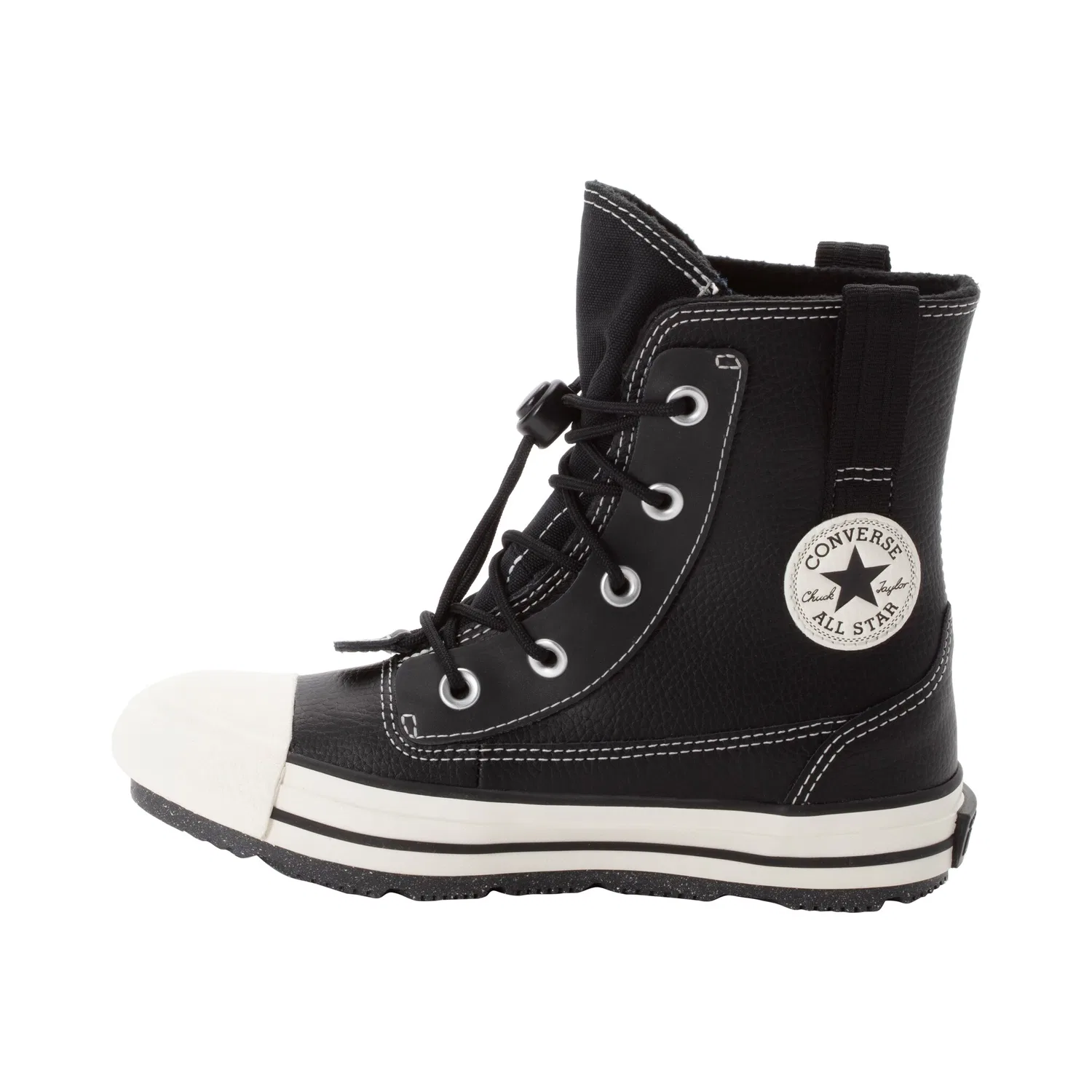 Детские кеды с шнуровкой водонепроницаемые Converse, Black/Egret/Black — фото 2