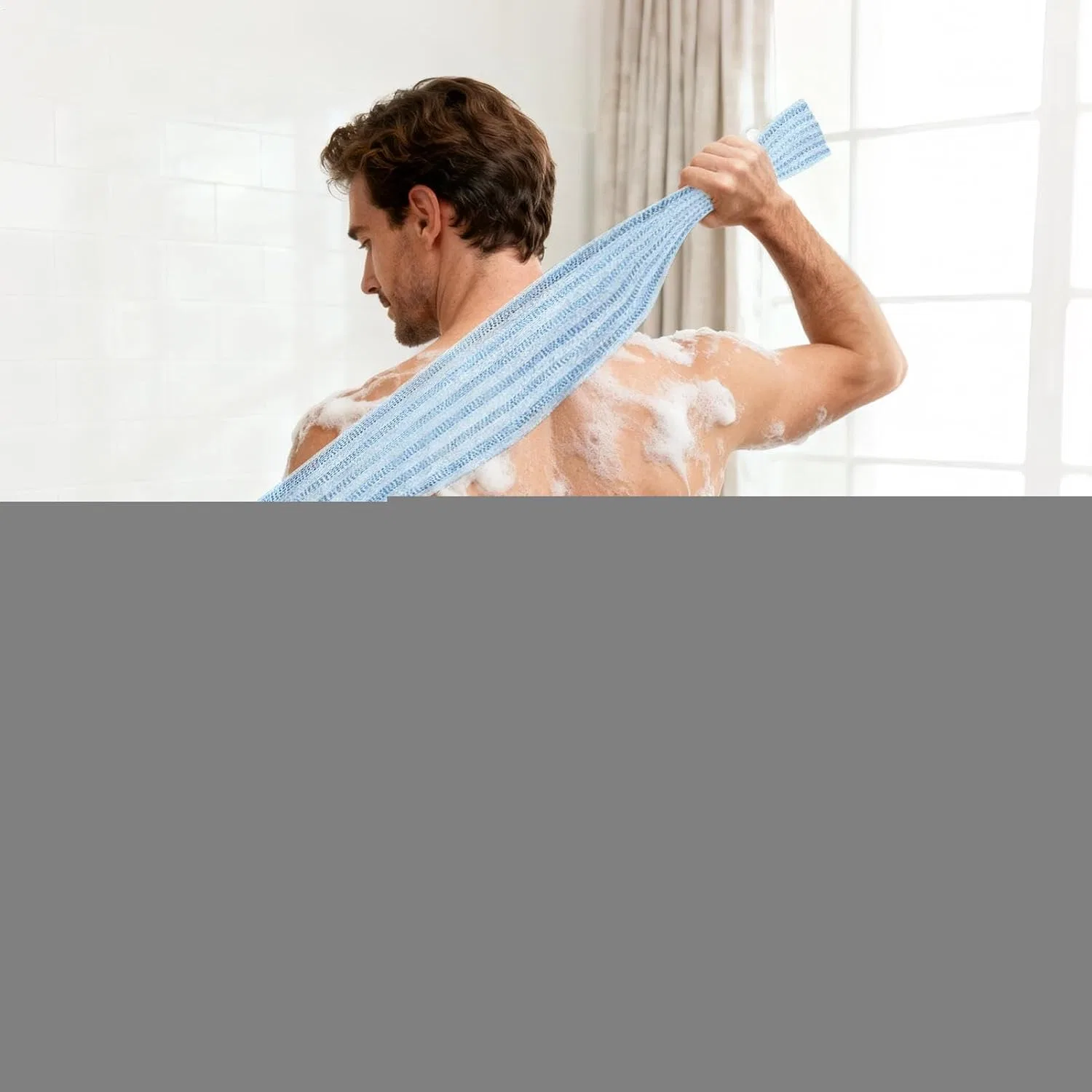 Полотенце для душа двухстороннее, Generisch, 50 г, Цвет D — фото 2