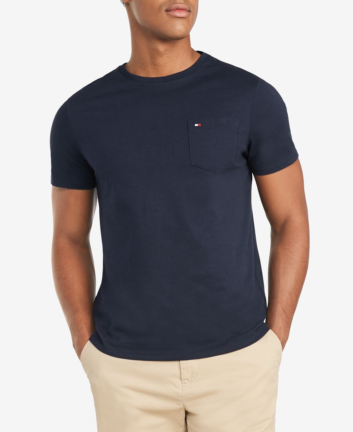 Мужская футболка big & tall tommy с круглым вырезом и карманами Tommy Hilfiger, мульти — фото 2