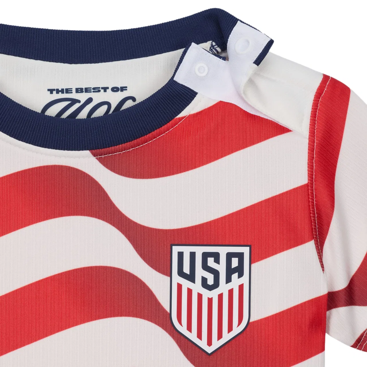 Детский комплект из футболки, шорт и носков с принтом Nike Dri-FIT USA Stadium Home Kit Nike, White/Navy — фото 3