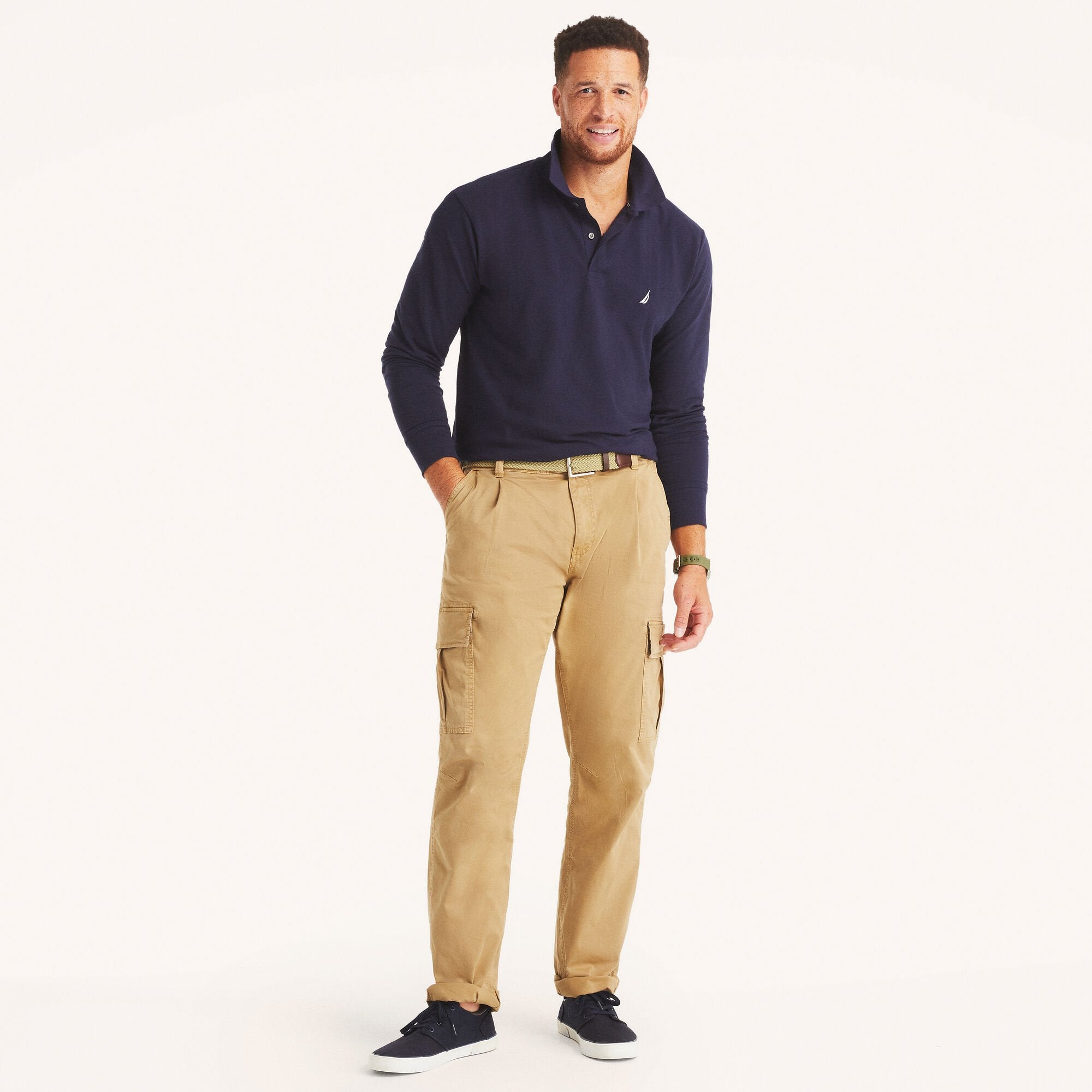 

Nautica Mens Big & Tall плиссированные брюки-карго, цвет coastal brown